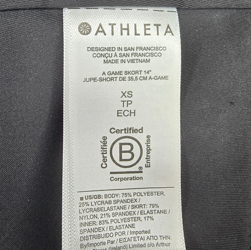 Athleta Black Game Skort‎ 14